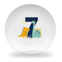plate - my design - Birthday Numbers Boy - Dino