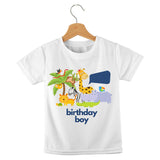 short sleeve t-shirt jungle birthday