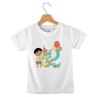 short sleeve t-shirt birthday boy numbers