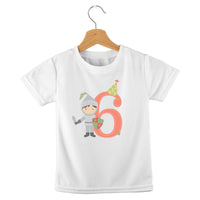 short sleeve t-shirt birthday boy numbers