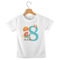 short sleeve t-shirt birthday boy numbers