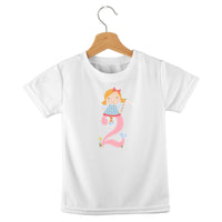 short sleeve t-shirt birthday girl numbers