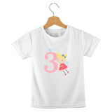 short sleeve t-shirt birthday girl numbers