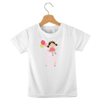 short sleeve t-shirt birthday girl numbers