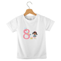 short sleeve t-shirt birthday girl numbers