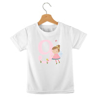 short sleeve t-shirt birthday girl numbers