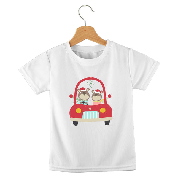 short sleeve t-shirt christmas cars