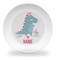 plate - my design - dino princess