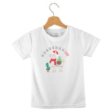 short sleeve t-shirt Fa La La La LLama