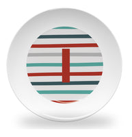 plate - my design - pinstripe alphabet