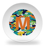 plate - my design - alphabet color camouflage