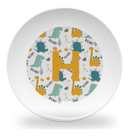 plate - my design - Dino Alphabet