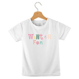 short sleeve t-shirt winter fun